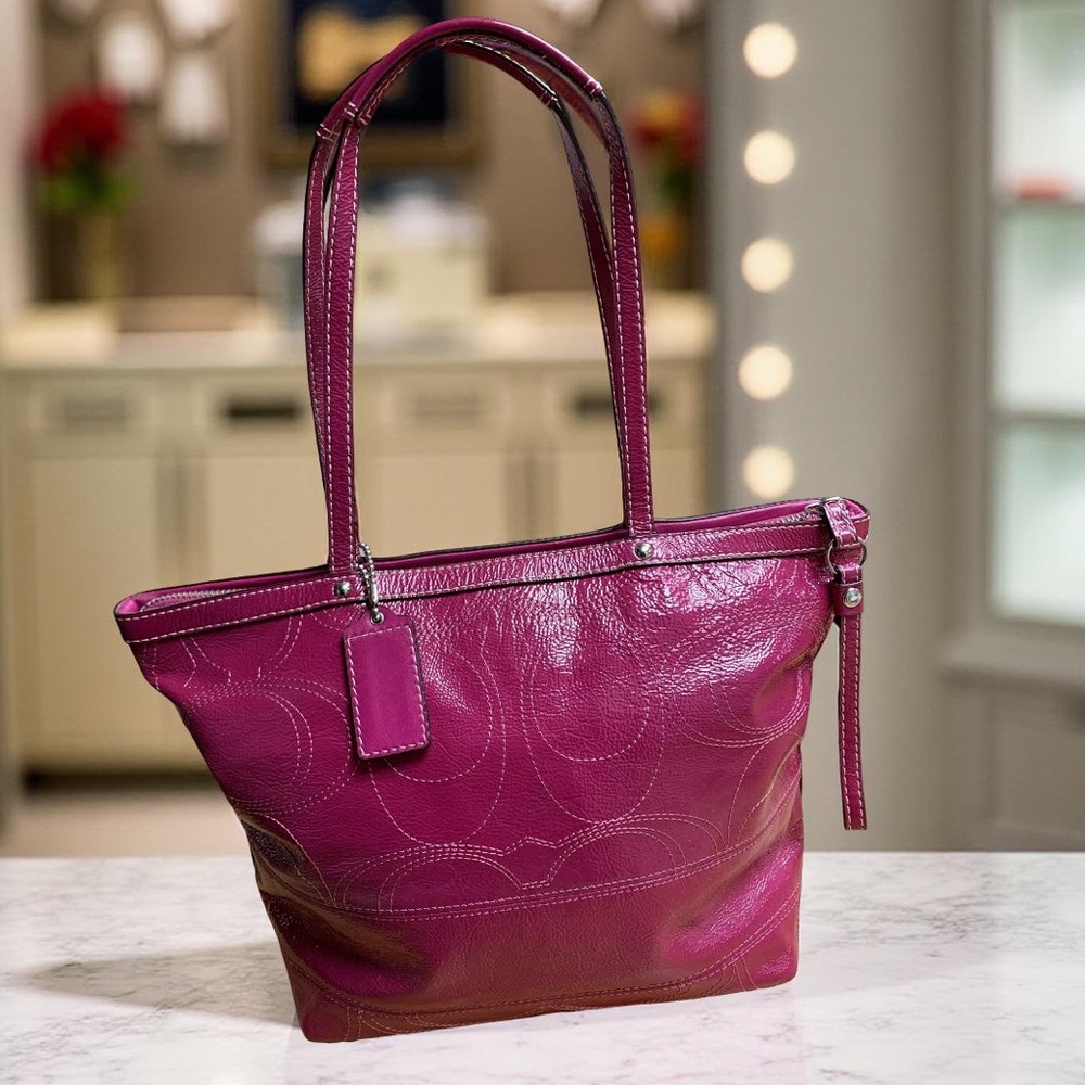 Pink Patent Leather Coach Purse